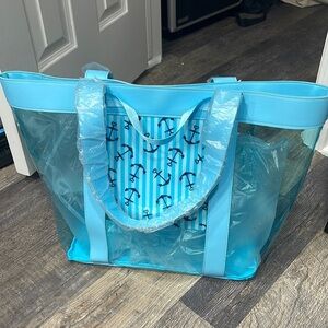 Nobo blue-clear lovely travel bag and glasses case